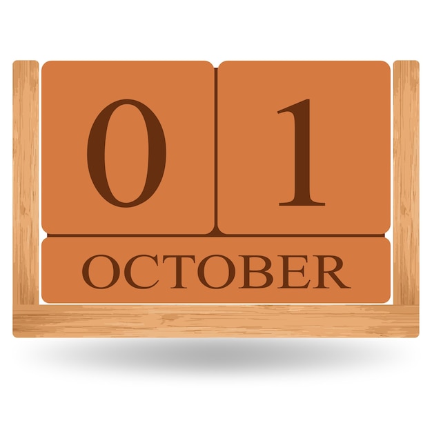 Unique October Vector Calendar