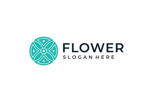 Unique pattern flower decoration logo vector