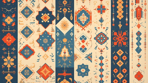 Vector unique patterns from kerman iran