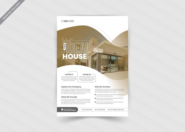 Unique real estate flyer template design