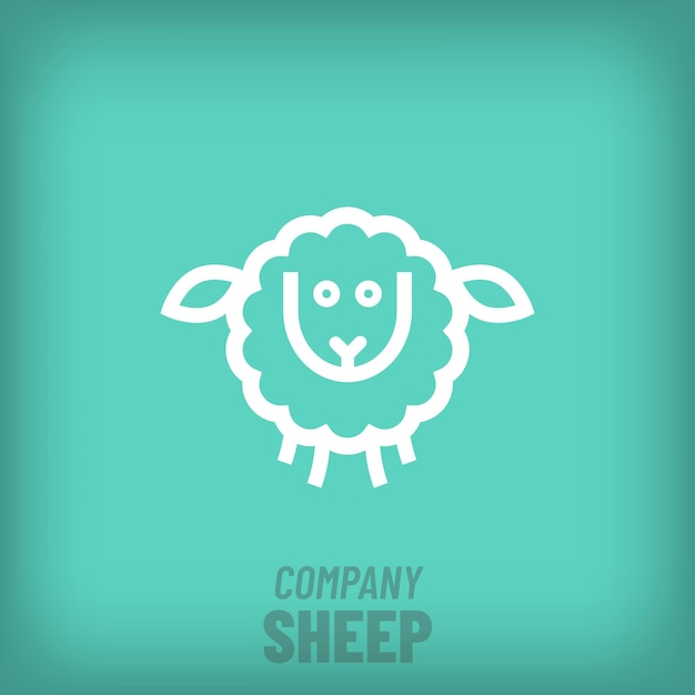 Vector unique sheep modern logo livestock company and farm animal icon vector