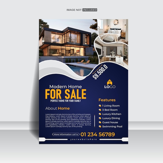 Vector unique stylish design layout modern real estate flyer design or brochure template creative modern