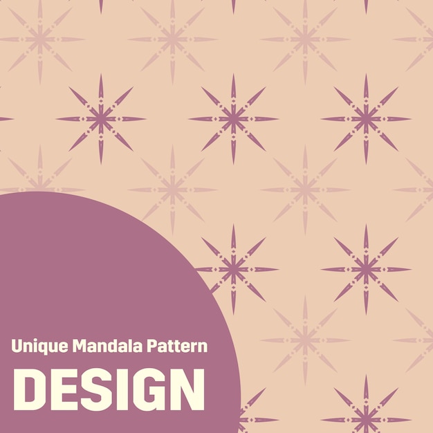 Unique violet mandala pattern design