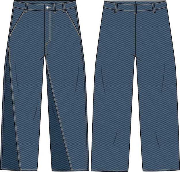 UNISEX WEAR DENIM JEANS PANTS VECTOR