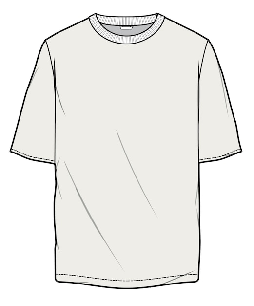 Vector unisex wide t shirt vector illustrator