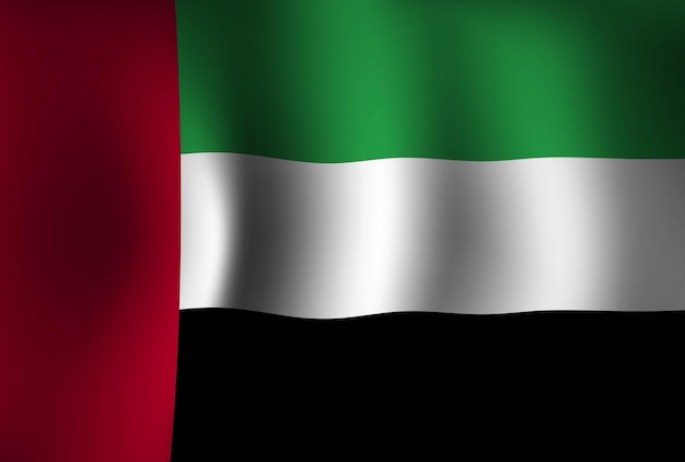 United Arab Emirates Flag Background Waving 3D National Banner Wallpaper