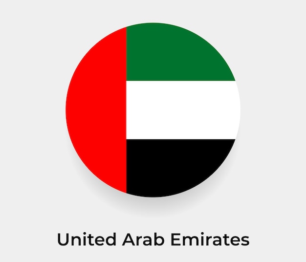 United Arab Emirates flag bubble circle round shape icon vector illustration