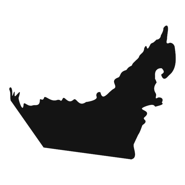 United Arab Emirates map icon Simple illustration of United Arab Emirates map vector icon for web