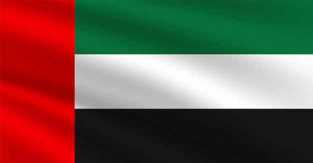 United Arab Emirates national flag vector illustration