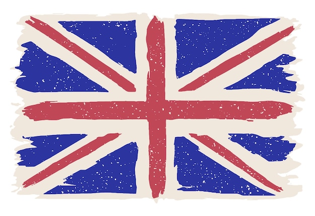 United kingdom flag in grunge style.