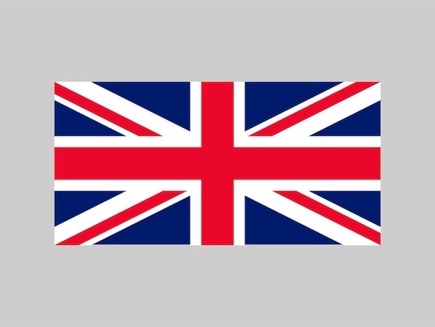 United Kingdom flag official colors and proportion Vector illustration