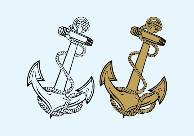 United State Marine Corps Anchor ega design illustration