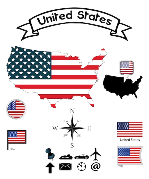 United state Set Official Flags collection