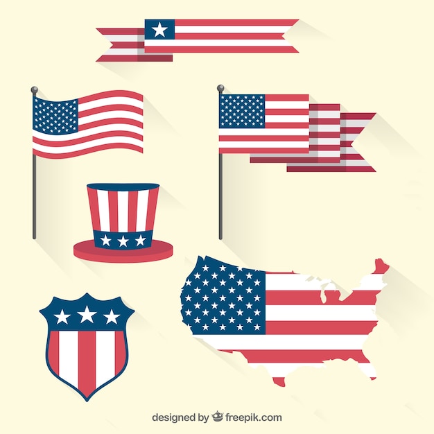 United States of Amerca Flag Set