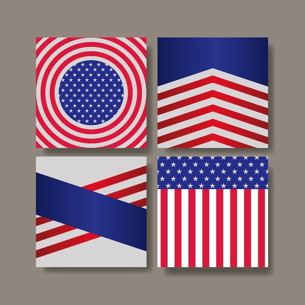 United states of america flags