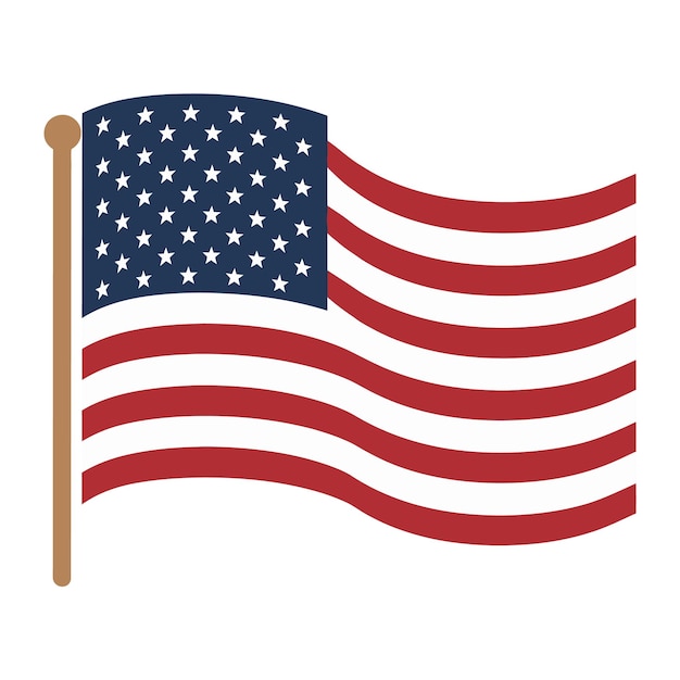 Vector a united states flag design graphics illustration clipart eps