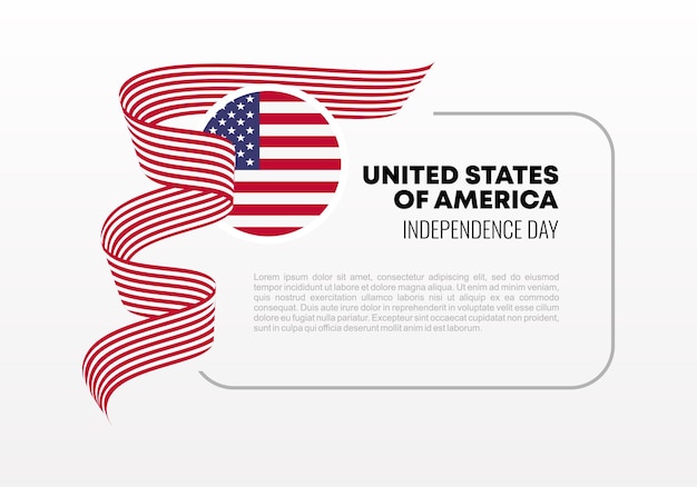 United States independence day background banner poster for national celebration on July 4 th