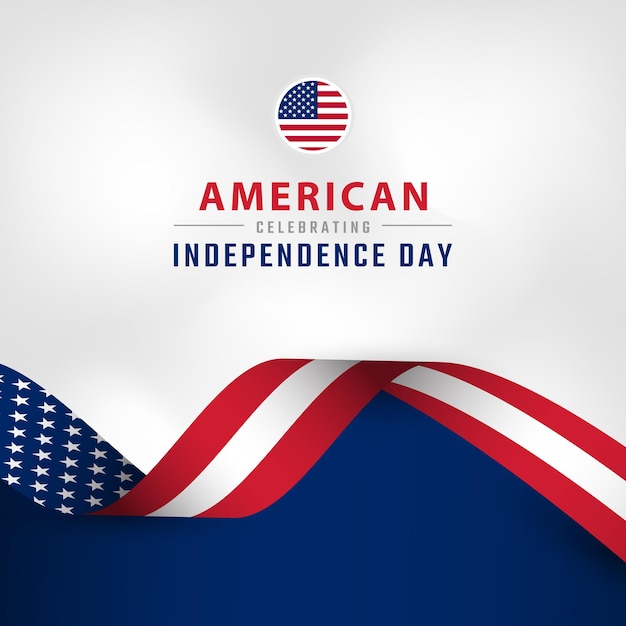 United states Independence Day Celebration Vector Design Illustration Template for Poster Banner