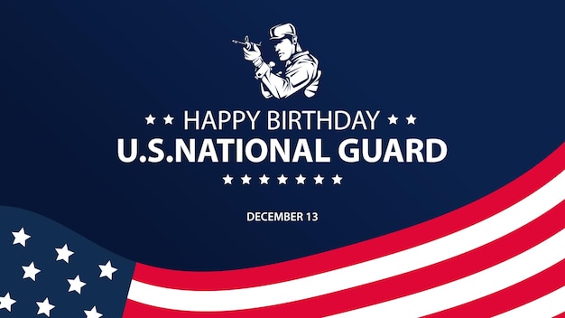 United States National Guard birthday December 13 Holiday concept Template vector