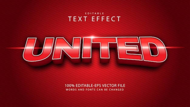 United  text style effect