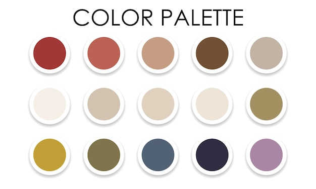 Universal color palette 2023. Color combinations. Vector