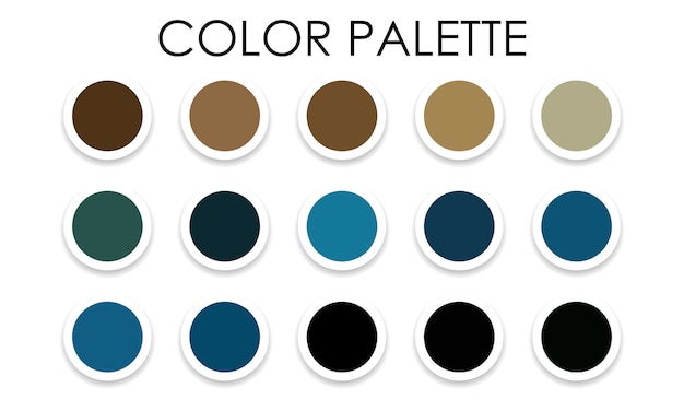 Universal color palette 2023. Color combinations. Vector