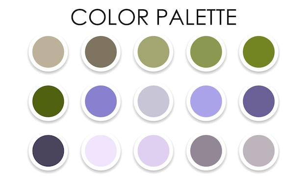 Universal color palette 2023. Color combinations. Vector