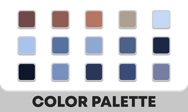 Universal color palette 2023. Color swatches. Vector illustration