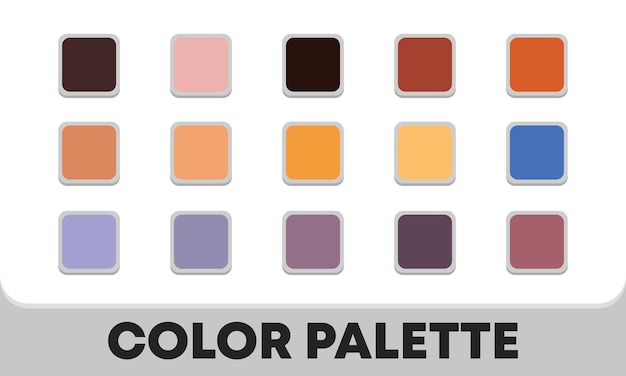 Universal color palette. Catalog of color combinations. Vector illustration