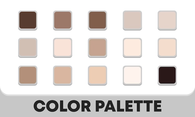 Universal color palette. Catalog of color combinations. Vector illustration