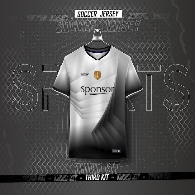 Vector universal sports jersey white grunge texture background for premium cycling jersey soccer game