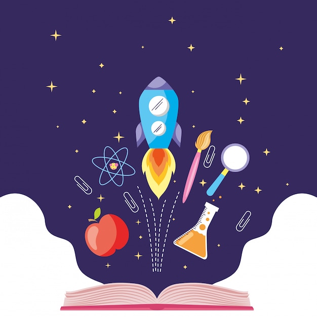 Universe of knowledge banner vector