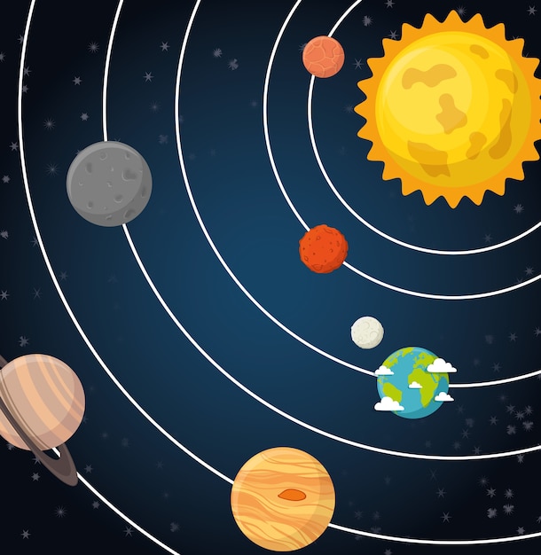 universe planets space concept vector illustration design