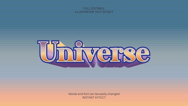 Universe Text Effect