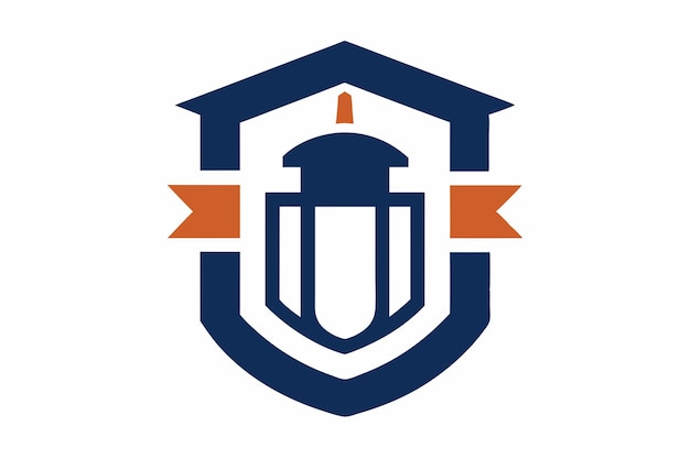 Vector university logo vector on white background