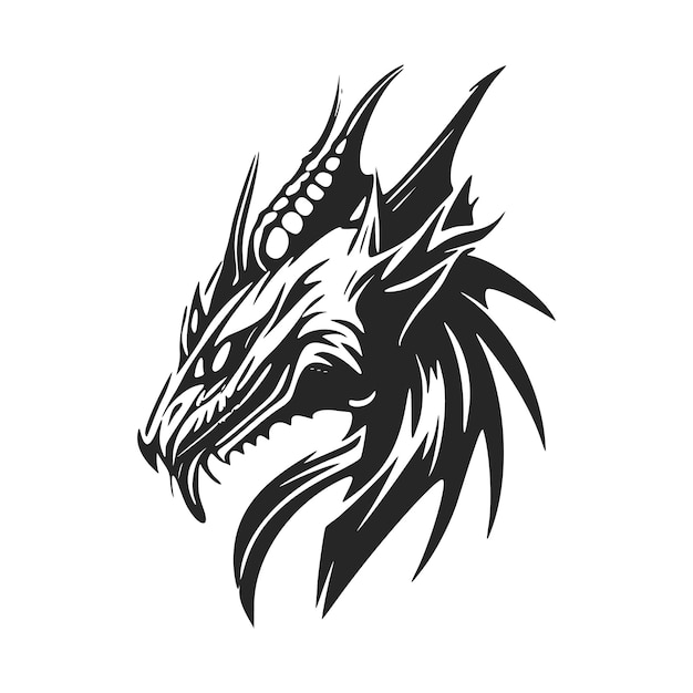 Unleash the power of your brand with an elegant dragon head logo