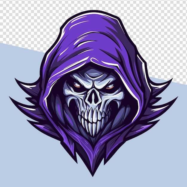 Unleash the Reaper Purple Mascot Logo Design with Sporty Illustrations Dominate the Esport