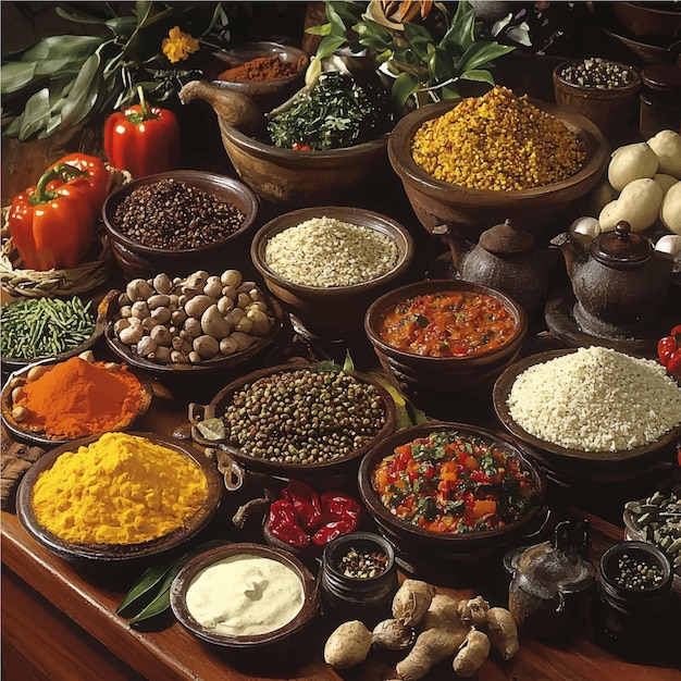 Vector unlocking flavors guide to traditional pakistani spices and ingredients