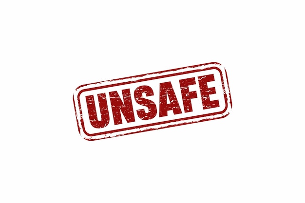 UNSAFE grunge rubber stamp