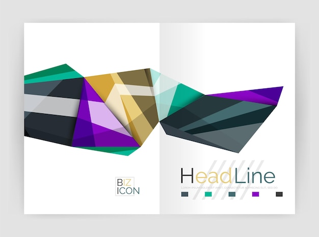 Unusual abstract corporate business brochure template