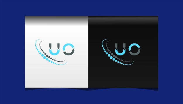 Vector uo initial modern logo design vector icon template