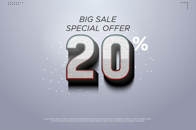 up to 20 percent discount with 3d figures. 20%.