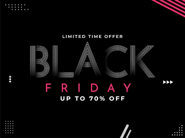 UP TO 70% Off for Black Friday Sale Poster Design