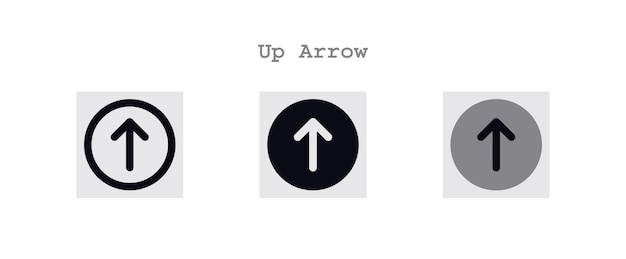 Up arrow icons set