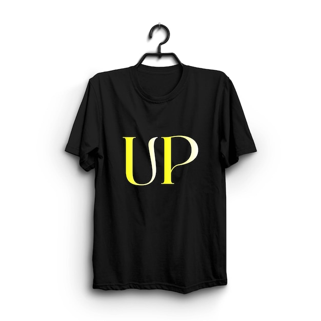 Vector up editable black tshirt