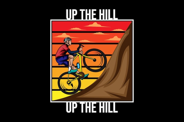 Up the hill retro design landscape