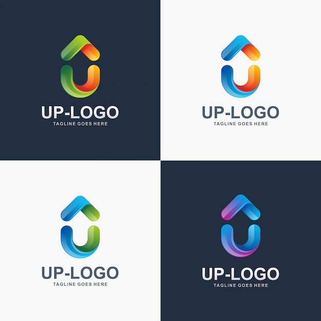 Up logo. letter U logo design