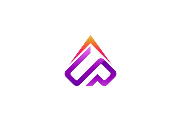 Up typography logo with arrow shape