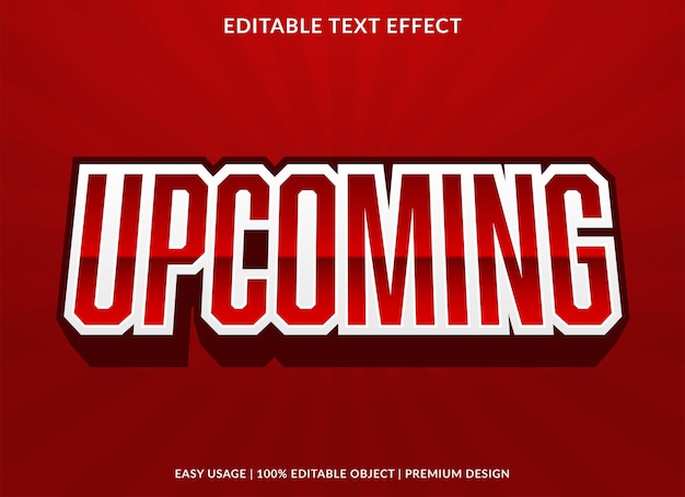 upcoming text effect template with abstract style use for business brand and logo