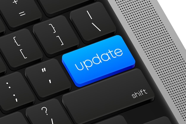 Update button Computer Keyboard Word on pc computer keyboard Vector illustration